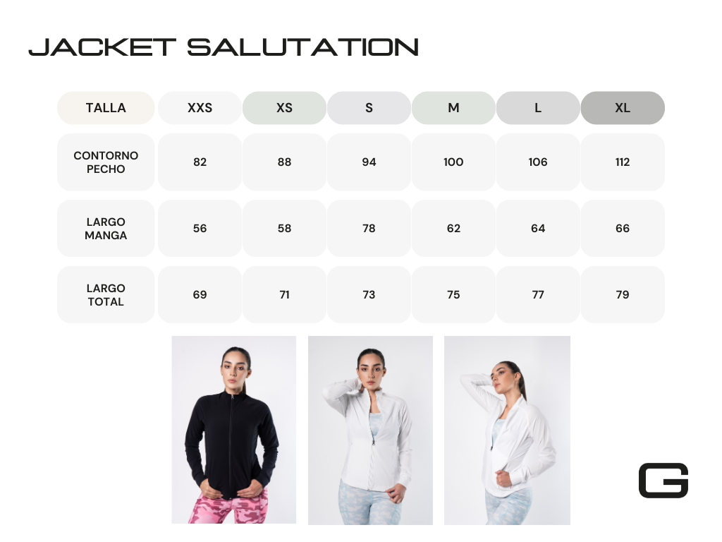 GLOCH Tabla de medidas Salutatuion
